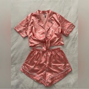 Fashion nova satin pj short set
